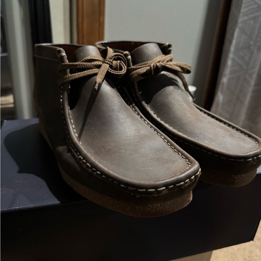 Men's Brown Leather Clark Wallabee Boots